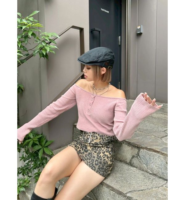 EVRIS「モールオフショルニットトップス」|ニット・セーター|