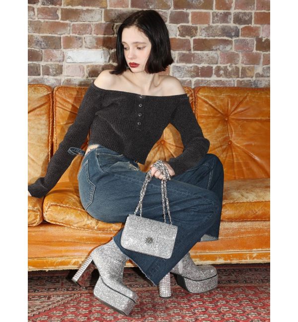 EVRIS「モールオフショルニットトップス」|ニット・セーター|