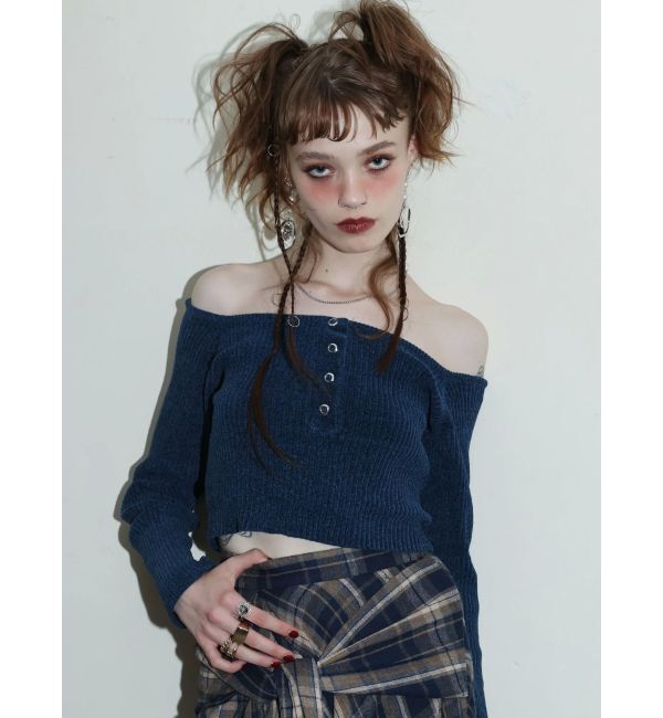 EVRIS「モールオフショルニットトップス」|ニット・セーター|