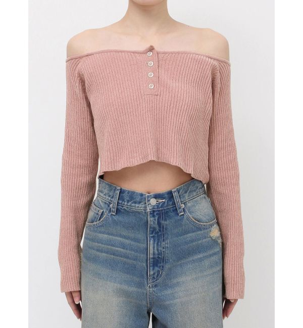 EVRIS「モールオフショルニットトップス」|ニット・セーター|