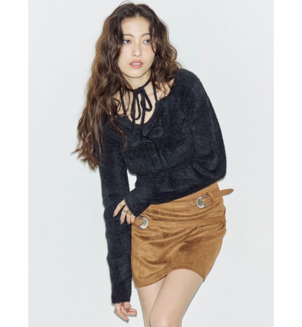 EVRIS「ホルターネックシャギーニットトップス」|ニット・セーター|