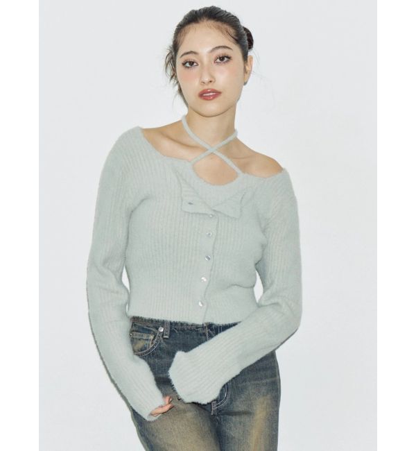 EVRIS「ホルターネックシャギーニットトップス」|ニット・セーター|