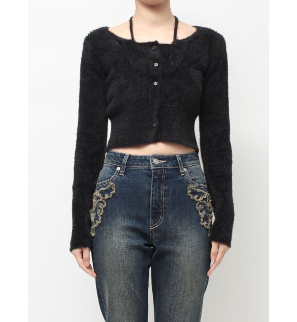 EVRIS「ホルターネックシャギーニットトップス」|ニット・セーター|