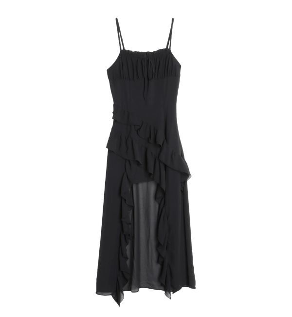 EVRIS「ギャザーアシンメトリーロングワンピース」|ワンピース|