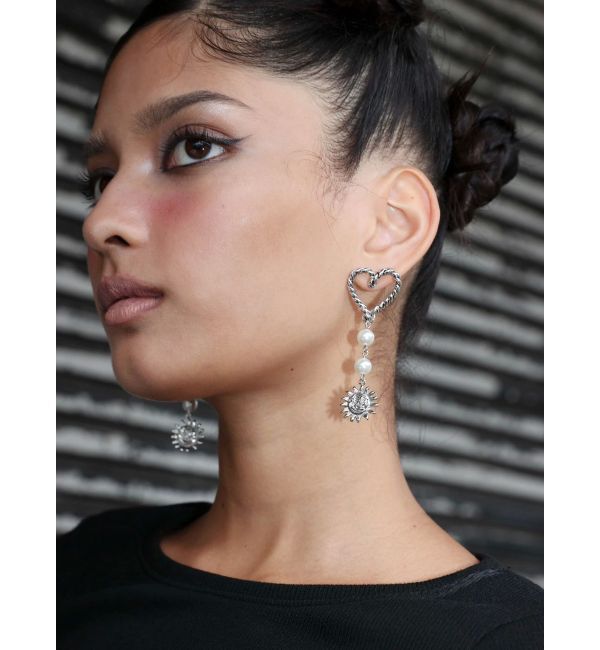 EVRIS「SUNNY MOTIF HEART CATCH ピアス」|ピアス|