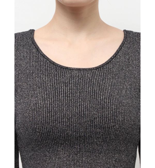 EVRIS「オープンアームラメチャームニットトップス」|ニット・セーター|