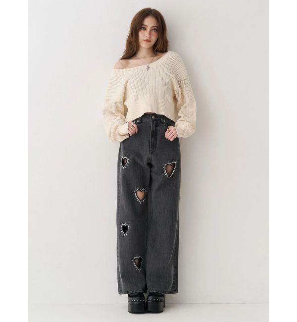 EVRIS「2WAYピグメントニットカーディガン」|カーディガン|