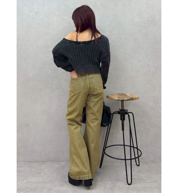 EVRIS「2WAYピグメントニットカーディガン」|カーディガン|