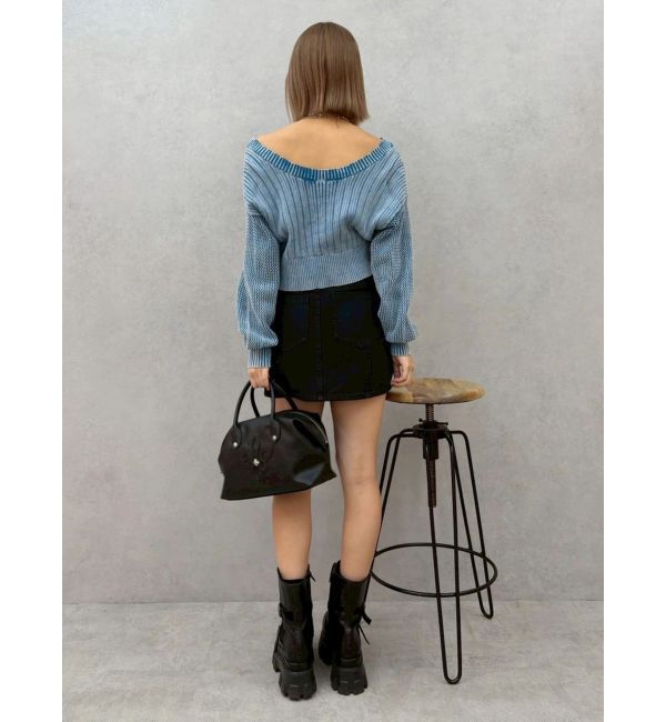 EVRIS「2WAYピグメントニットカーディガン」|カーディガン|