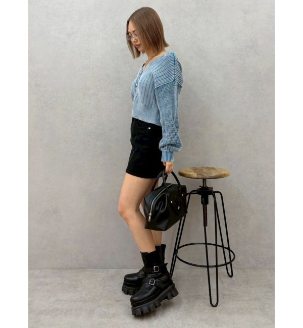 EVRIS「2WAYピグメントニットカーディガン」|カーディガン|