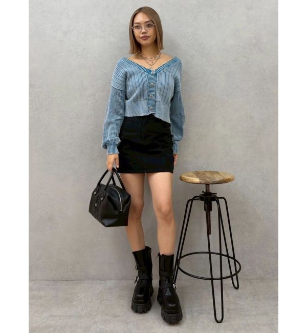 EVRIS「2WAYピグメントニットカーディガン」|カーディガン|