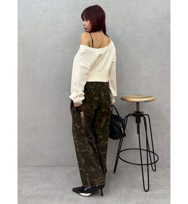 EVRIS「2WAYピグメントニットカーディガン」|カーディガン|