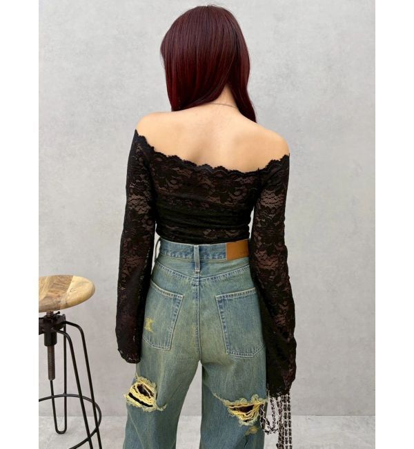 EVRIS「スカラップオフショルレーストップス」|シャツ・ブラウス|