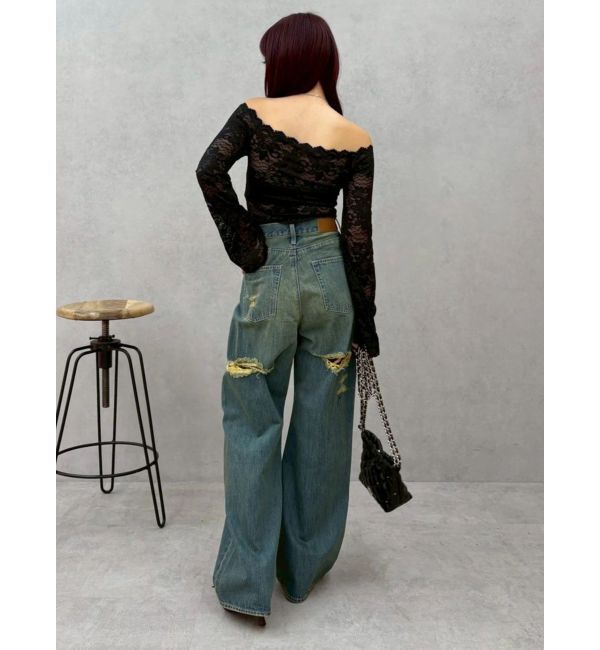 EVRIS「スカラップオフショルレーストップス」|シャツ・ブラウス|