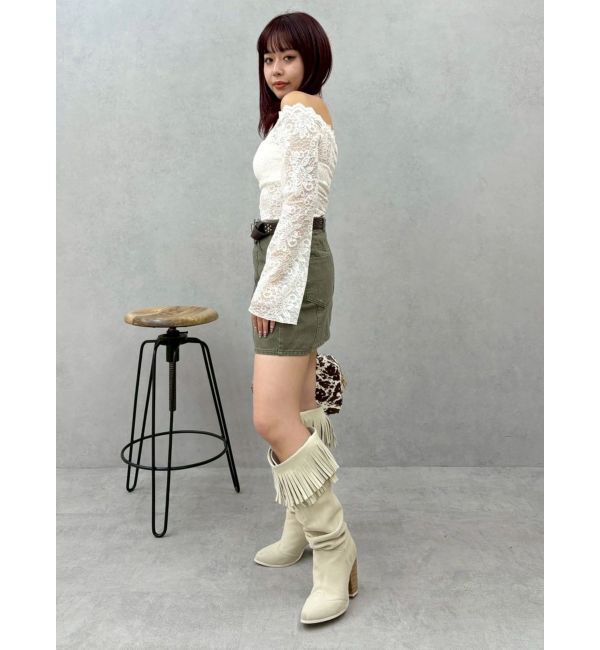 EVRIS「スカラップオフショルレーストップス」|シャツ・ブラウス|