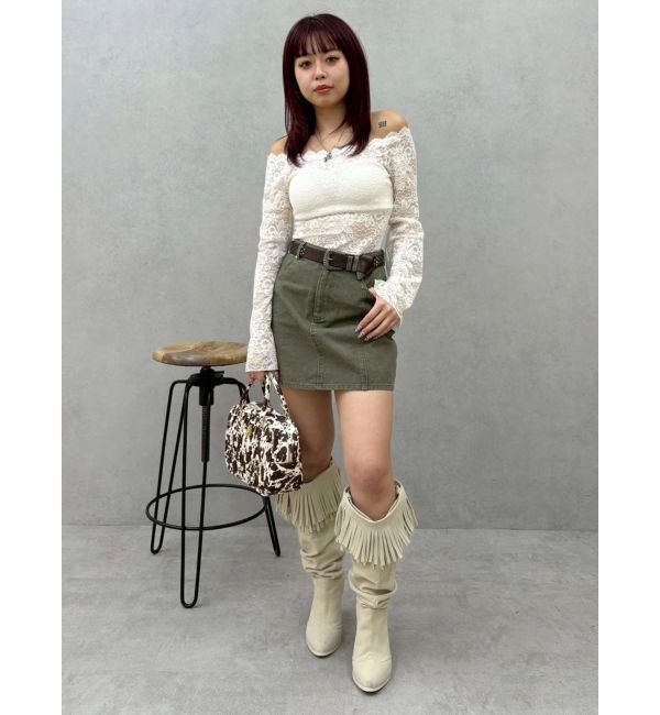 EVRIS「スカラップオフショルレーストップス」|シャツ・ブラウス|