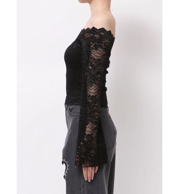 EVRIS「スカラップオフショルレーストップス」|シャツ・ブラウス|