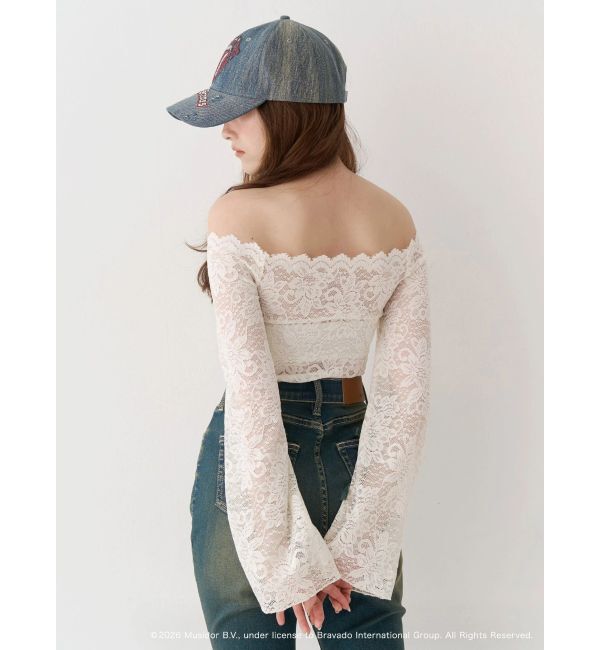 EVRIS「スカラップオフショルレーストップス」|シャツ・ブラウス|