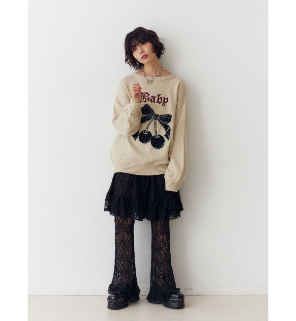 jouetie「レースフリルレイヤードフレアパンツ」|その他|