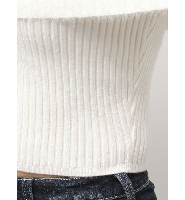 GYDA「mix materialオフショルニットトップス」|ニット・セーター|
