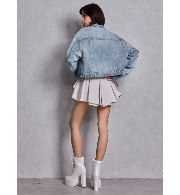 GYDA「HEM Symmetryメッシュスカートライクショートパンツ」|スカート|