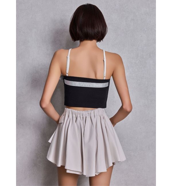 GYDA「GYDAフロントクロスラメテレコビスチェ」|キャミソール|