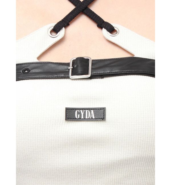 GYDA「GYDAフロントクロスラメテレコビスチェ」|キャミソール|