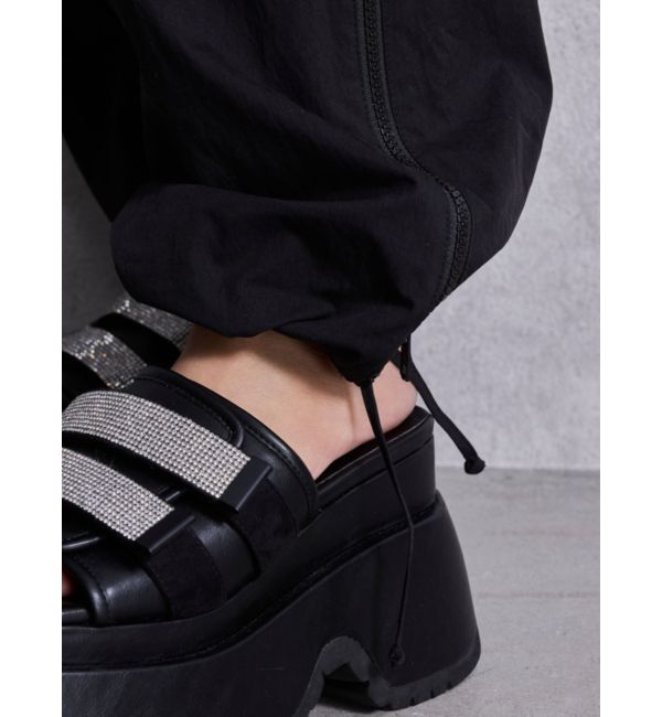 GYDA「SIDE ZIPメッシュスリットパンツ」|その他|