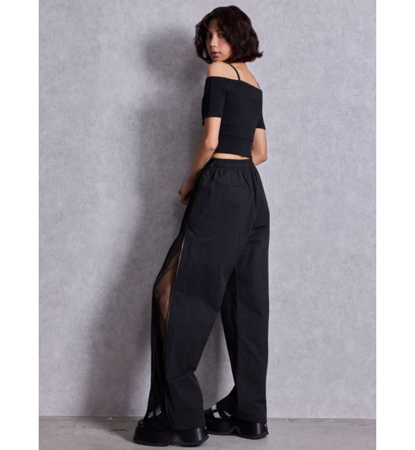 GYDA「SIDE ZIPメッシュスリットパンツ」|その他|