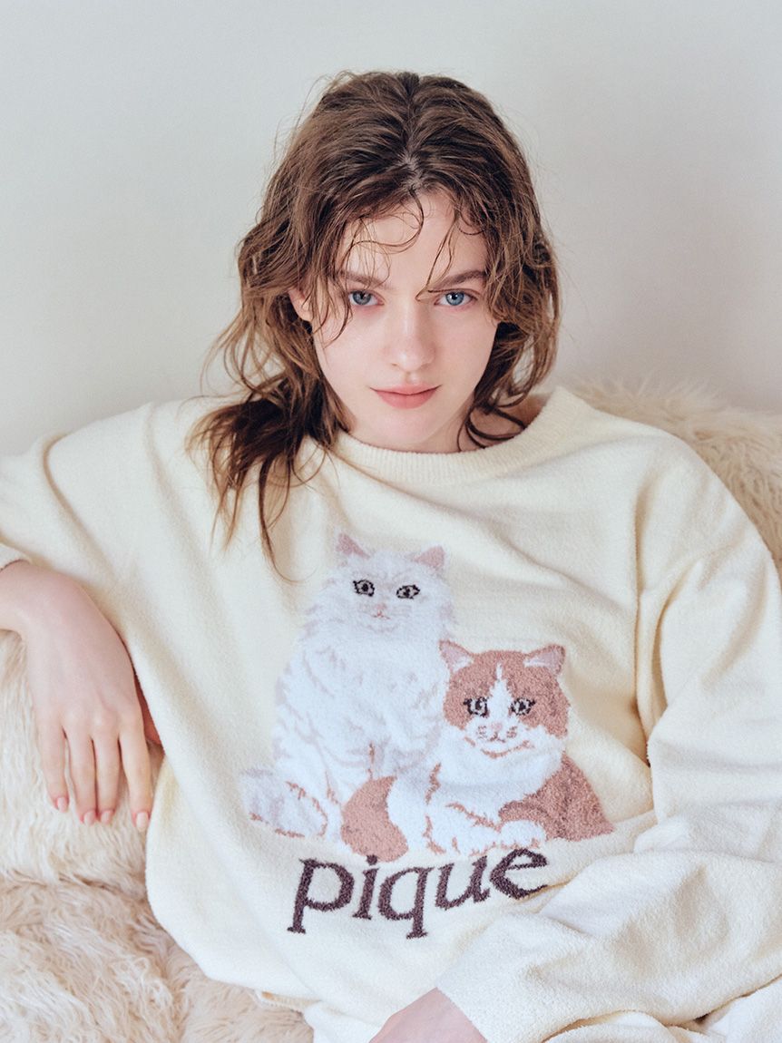 gelato pique「エアリーモコキャットジャガードプルオーバー」|ルームウェア|