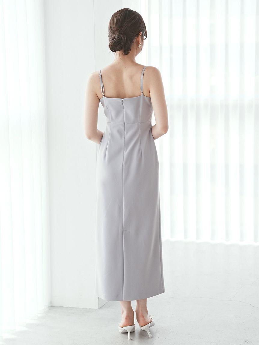 SNIDEL「Sustainableペプラムチュールドレス」|ドレス|