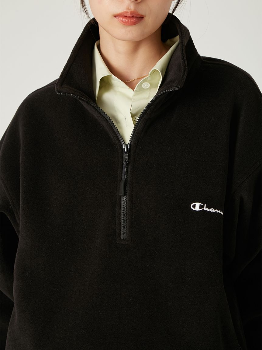 FRAY I.D「【FRAY I.D｜Champion】フリースハーフジッププルオーバー」|Tシャツ・カットソー|