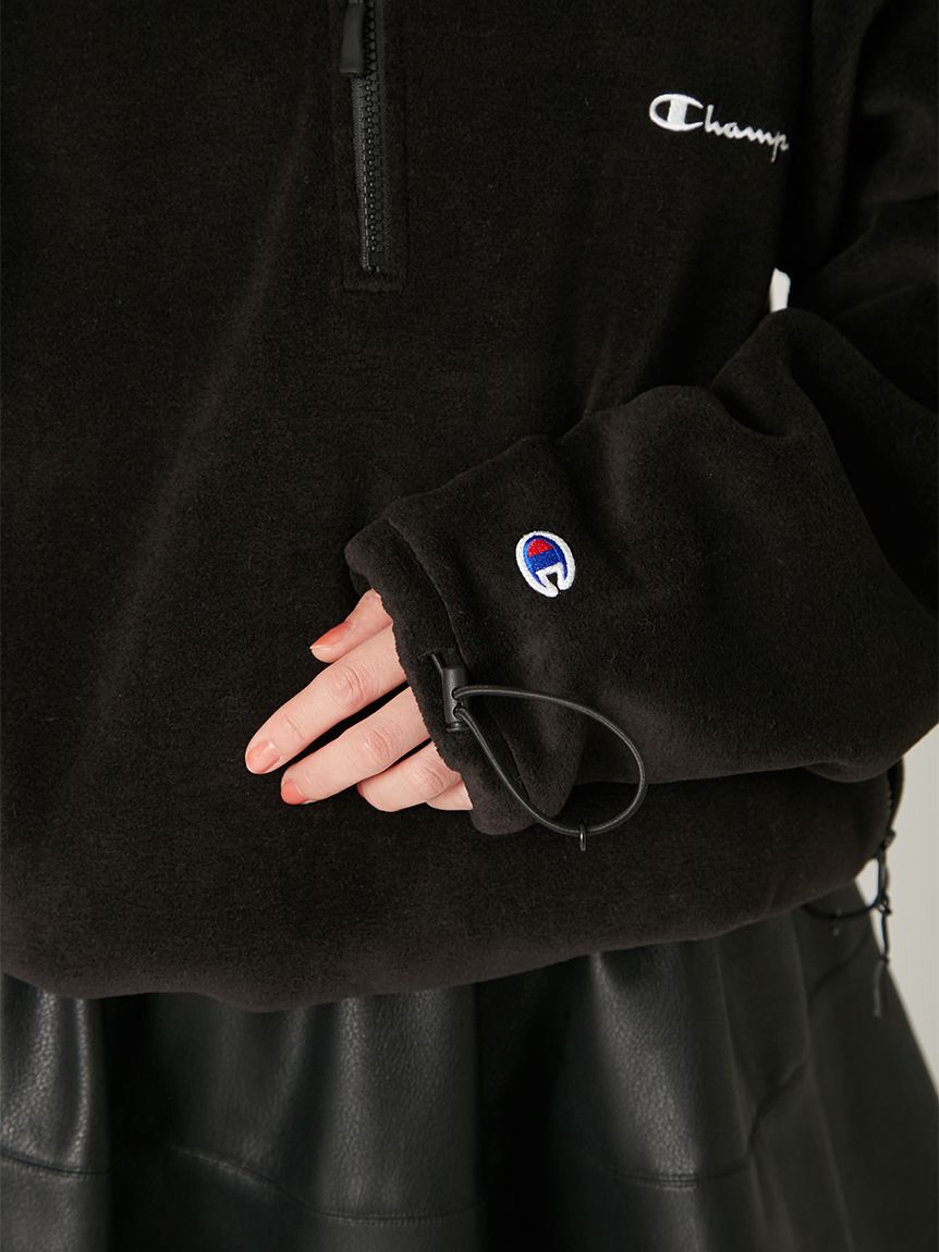 FRAY I.D「【FRAY I.D｜Champion】フリースハーフジッププルオーバー」|Tシャツ・カットソー|