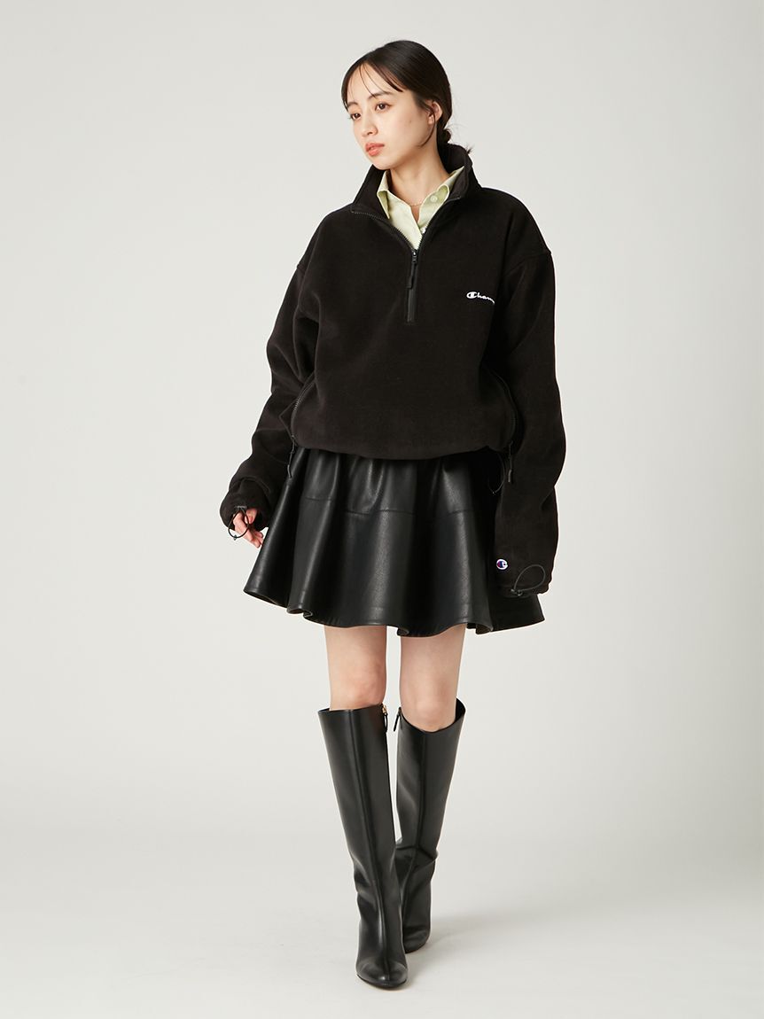 FRAY I.D「【FRAY I.D｜Champion】フリースハーフジッププルオーバー」|Tシャツ・カットソー|