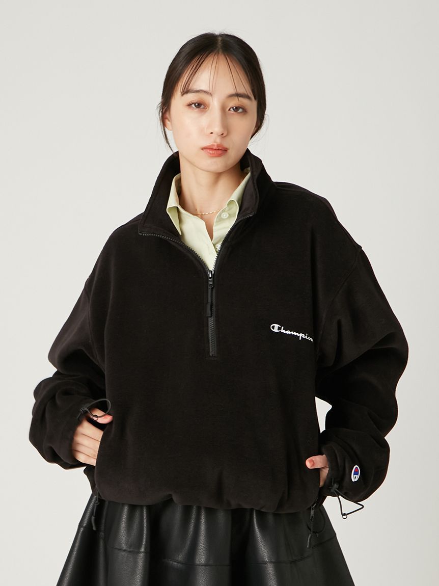 FRAY I.D「【FRAY I.D｜Champion】フリースハーフジッププルオーバー」|Tシャツ・カットソー|