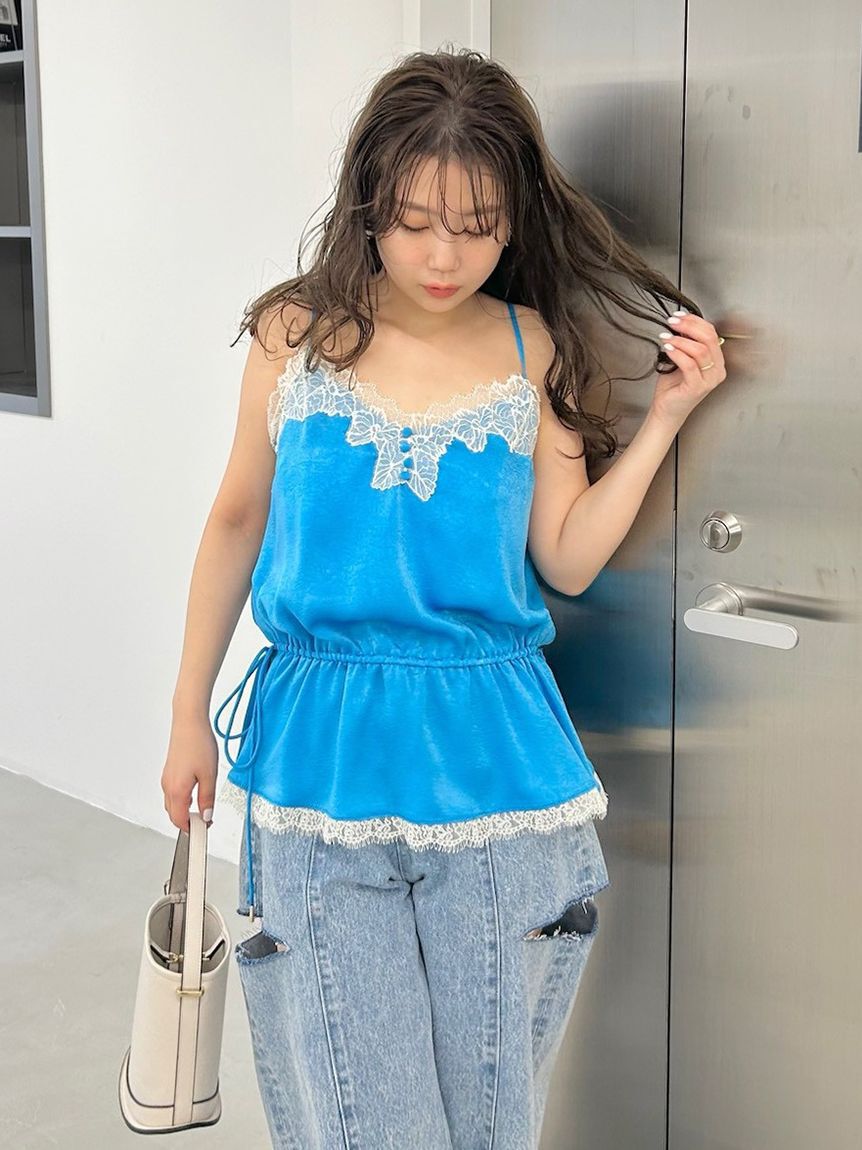 FRAY I.D「レーストリムキャミソール」|キャミソール|BLU