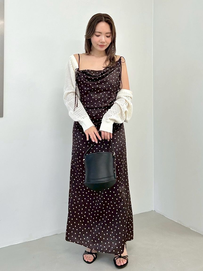 FRAY I.D「タックドレープキャミワンピース」|ワンピース|