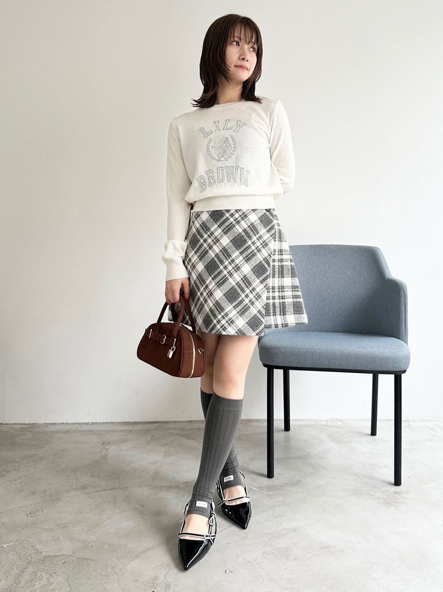 LILY BROWN「【WEB限定サイズ2】ロービングチェックスカショーパン」|その他|