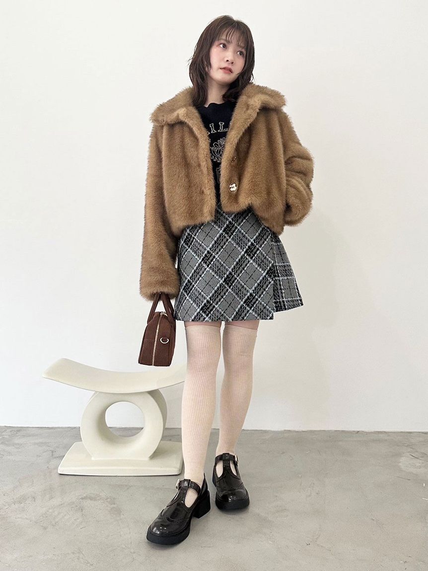 LILY BROWN「【WEB限定サイズ2】ロービングチェックスカショーパン」|その他|