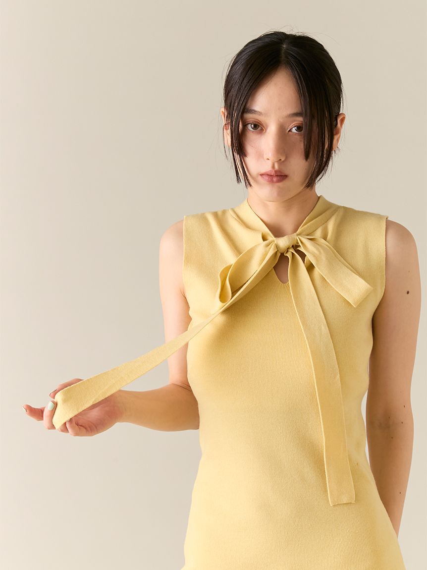 LILY BROWN「オフショルニット付きレイヤードワンピース」|ワンピース|