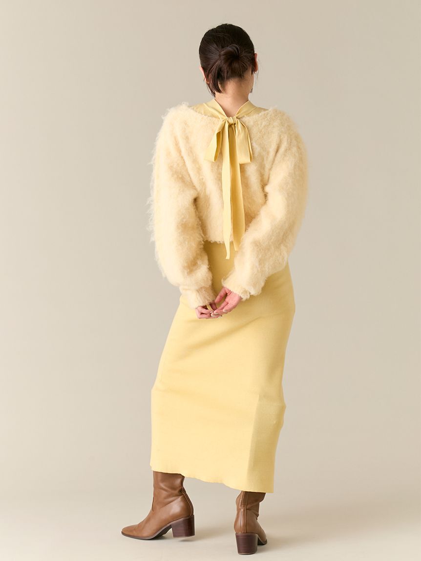 LILY BROWN「オフショルニット付きレイヤードワンピース」|ワンピース|