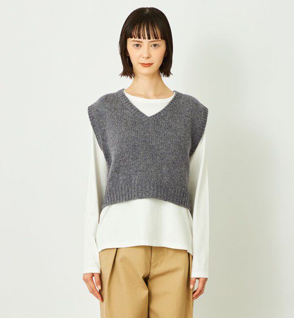 MACKINTOSH PHILOSOPHY「GREY LABEL ローゲージショートベスト」|ニット・セーター|