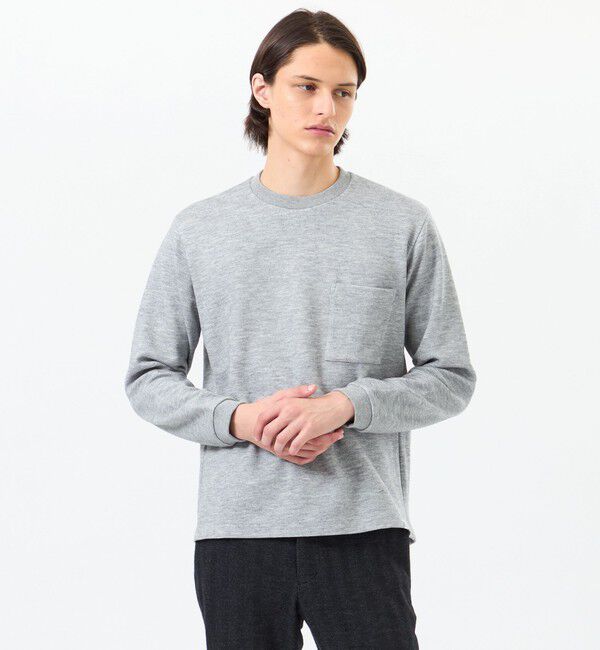 MACKINTOSH PHILOSOPHY「起毛ブリスター クルーネックロンＴ」|Tシャツ・カットソー|グレー