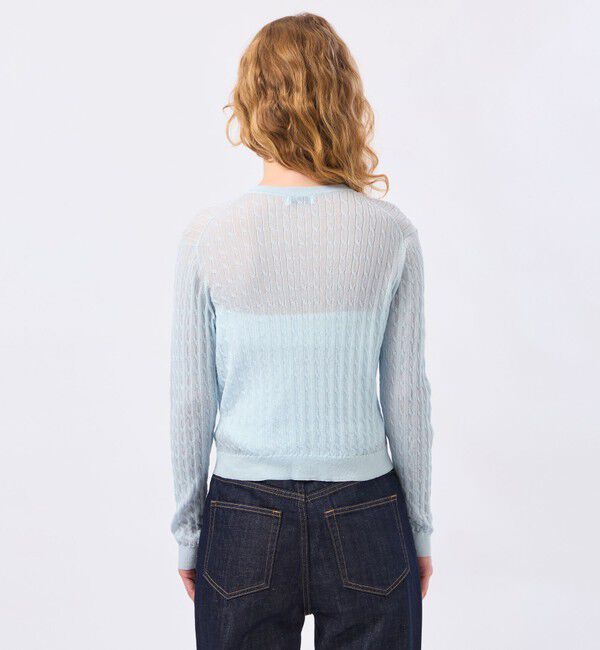 MACKINTOSH PHILOSOPHY「【LEE4月号/蛯原友里さん着用】シアーケーブルカーディガン」|ニット・セーター|