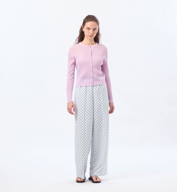 MACKINTOSH PHILOSOPHY「【LEE4月号/蛯原友里さん着用】シアーケーブルカーディガン」|ニット・セーター|