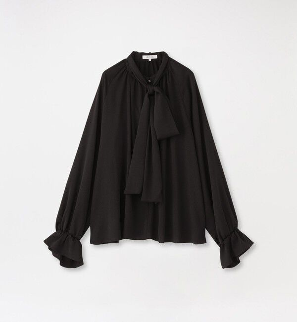  「ヴィンテージサテンボウタイブラウス」|シャツ・ブラウス|ブラック