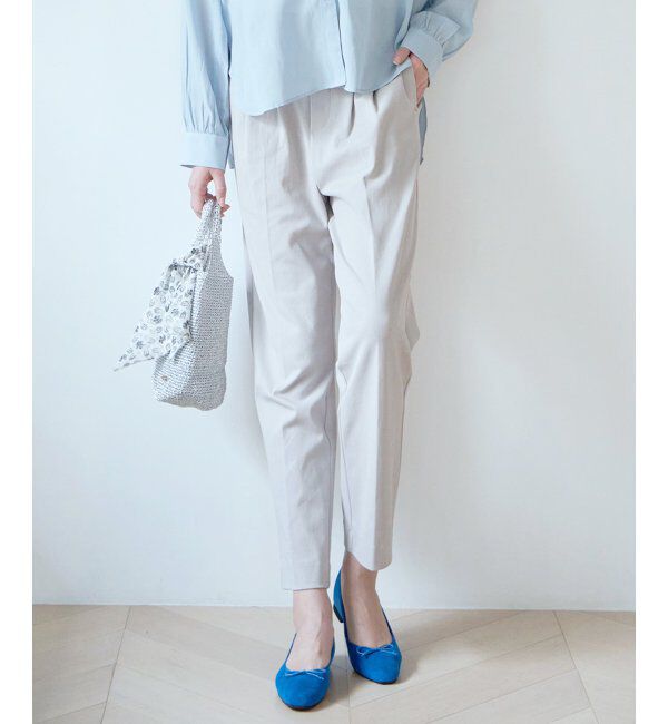 ikka「BeasyStretch テーパードパンツ」|スラックス|