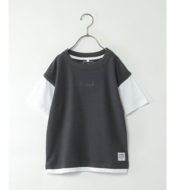 ikka kids「鹿の子フェイクベストロゴT（120~160cm）」|Tシャツ・カットソー|