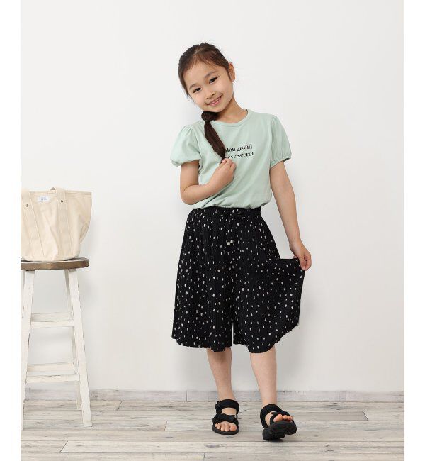 ikka kids「【イージーケア／接触冷感】プリーツガウチョパンツ（120~160cm）【UVカット／親子おそろい】」|その他|