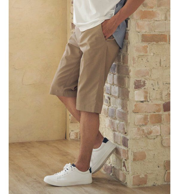 ikka「6.5ドビーハーフパンツ」|その他|ベージュ